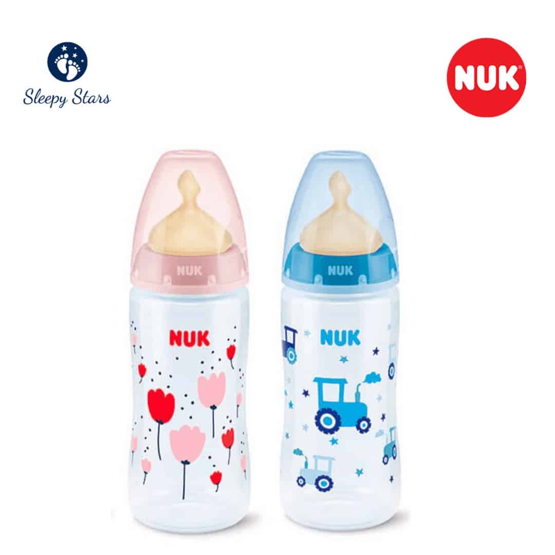 NUK First Choice  300ml Bottle with 0-6mths Silicone Teat  4 pack 
