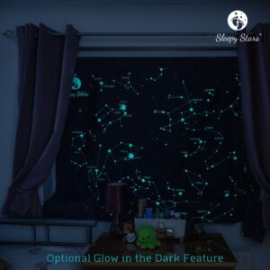 Sleepy Stars Ny-Night Portable Black-Out Blind With Constellations Image 5